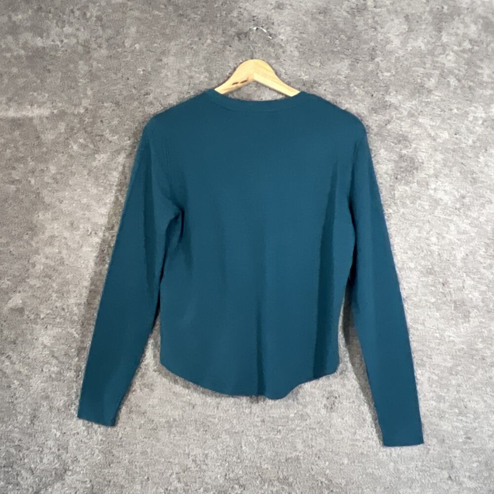 Allbirds Womens XS Anytime Long Sleeve Tee Pullover T-Shirt Teal Blue Soft Top - Picture 2 of 11